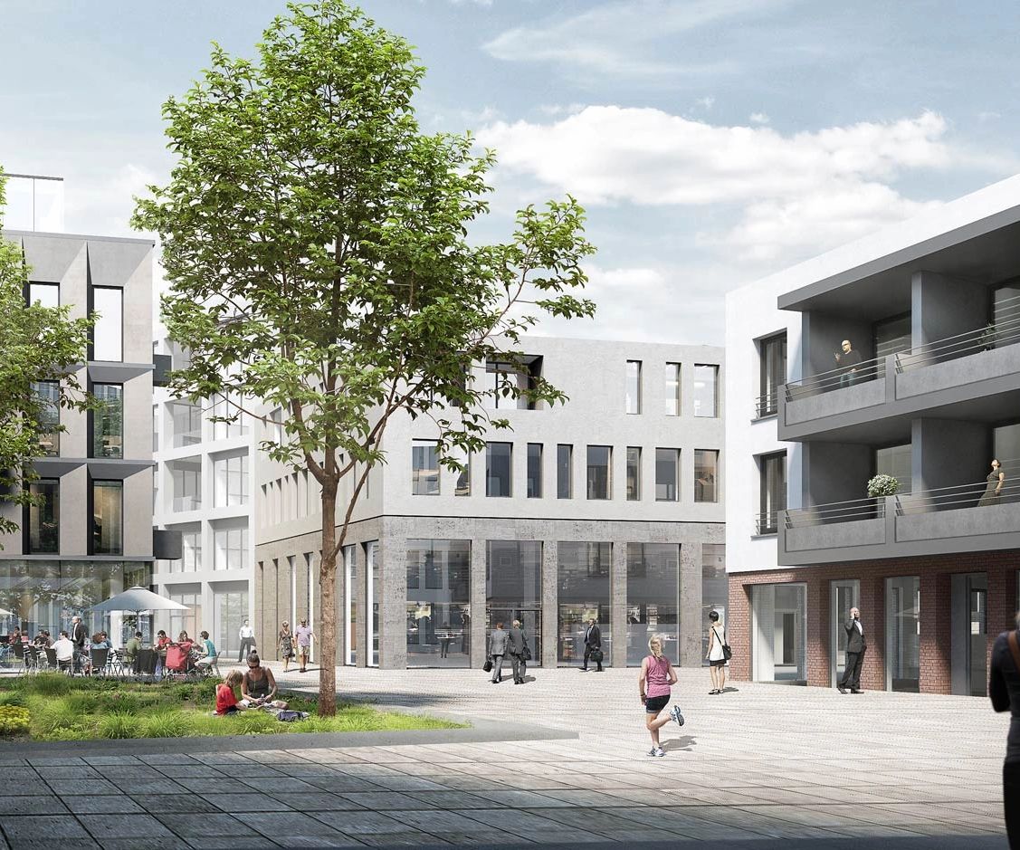 Kaiserquartier Gütersloh als innerstädtisches Neubauprojekt mit Wohnungen, Büros und Gastronomieflächen