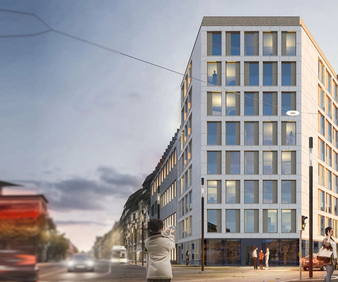 Neubauprojekt wilhelmeins in der Bielefelder Wilhelmstraße mit urbanem Wohnen und flexiblen Gewerbeflächen